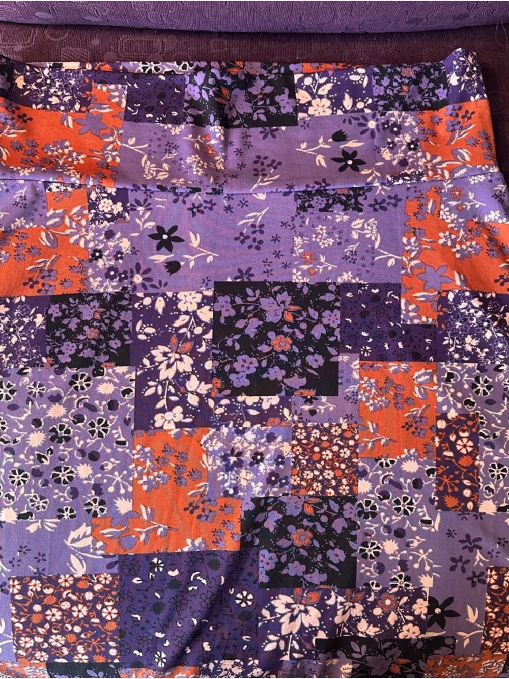 LuLaRoe patchwork Azure Skirt Size 2X NWOT